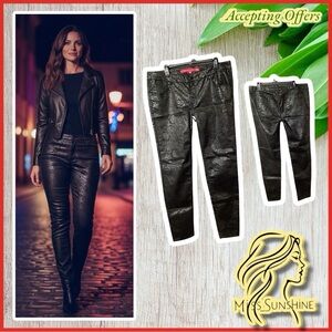 Tinseltown Denim Couture - Sz 15 - lightweight jeans shiny floral pattern